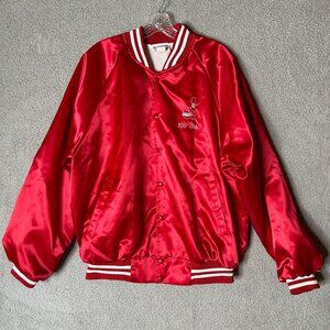 Vintage Hartwell Sports Red Satin‎ Bomber Jacket XL USA Made 700 Club Bowling